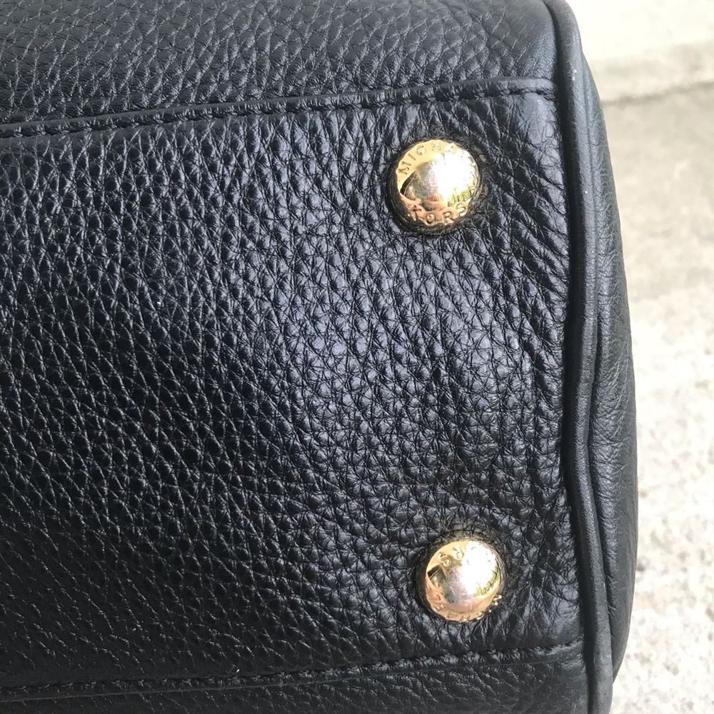 MICHAEL Michael Kors Black Knox Leather Satchel - Picture 9 of 14